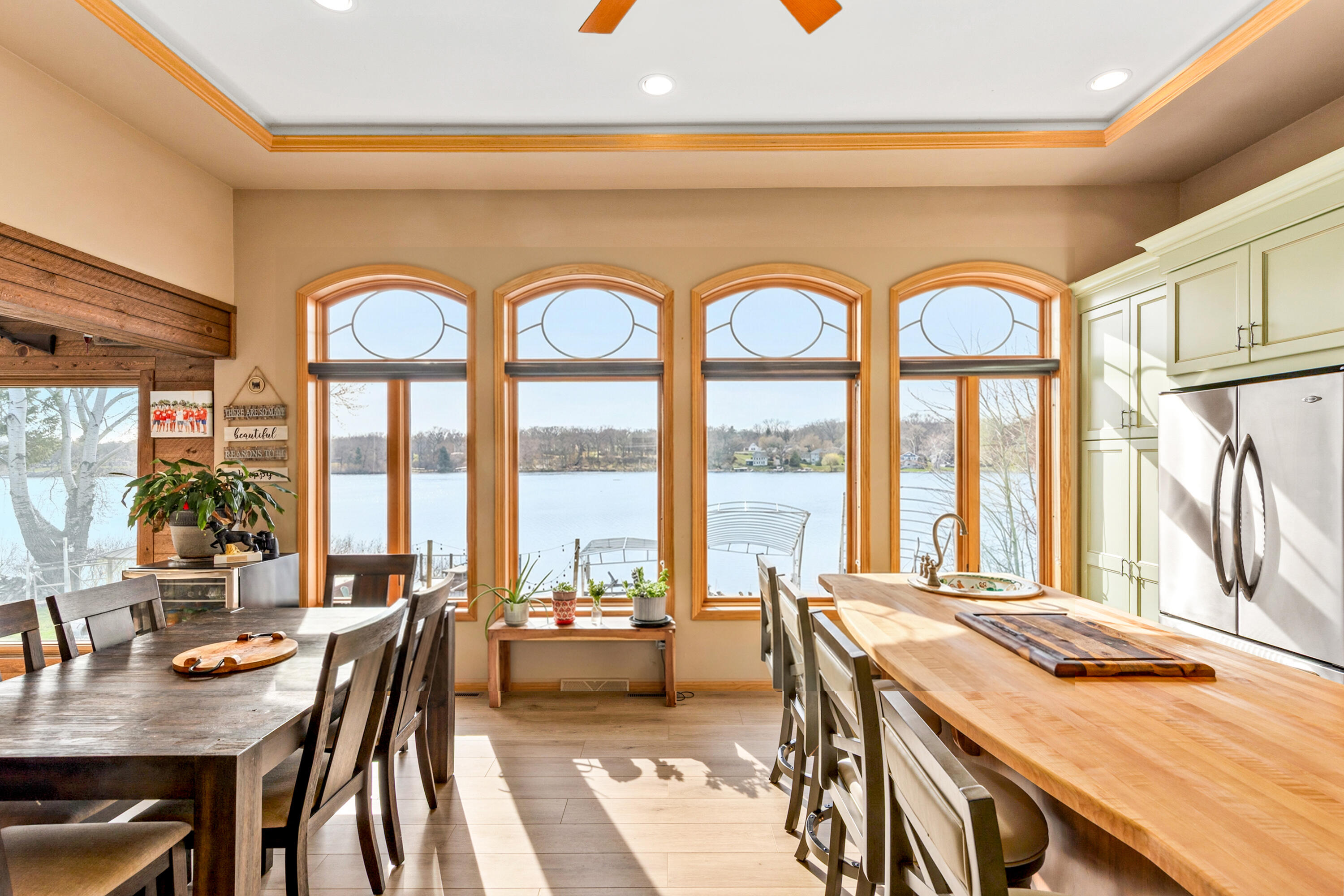 5420 West Peninsula Road Waterford, WI 53185 - Photo 15 of 65 Enjoy stunning lake views and sunsets from the kitchen.