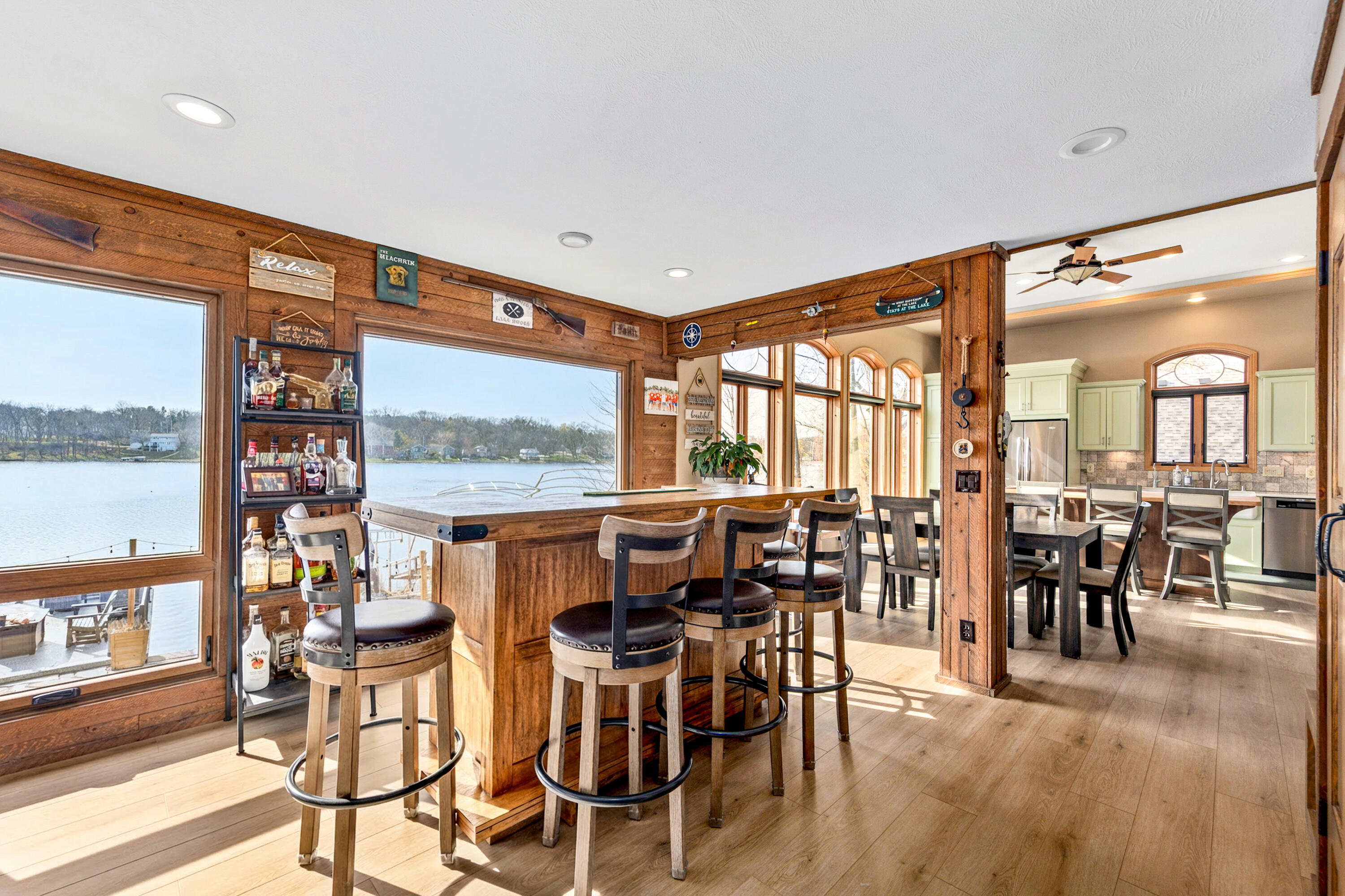 5420 West Peninsula Road Waterford, WI 53185 - Photo 24 of 65 Bar overlooking the Lake