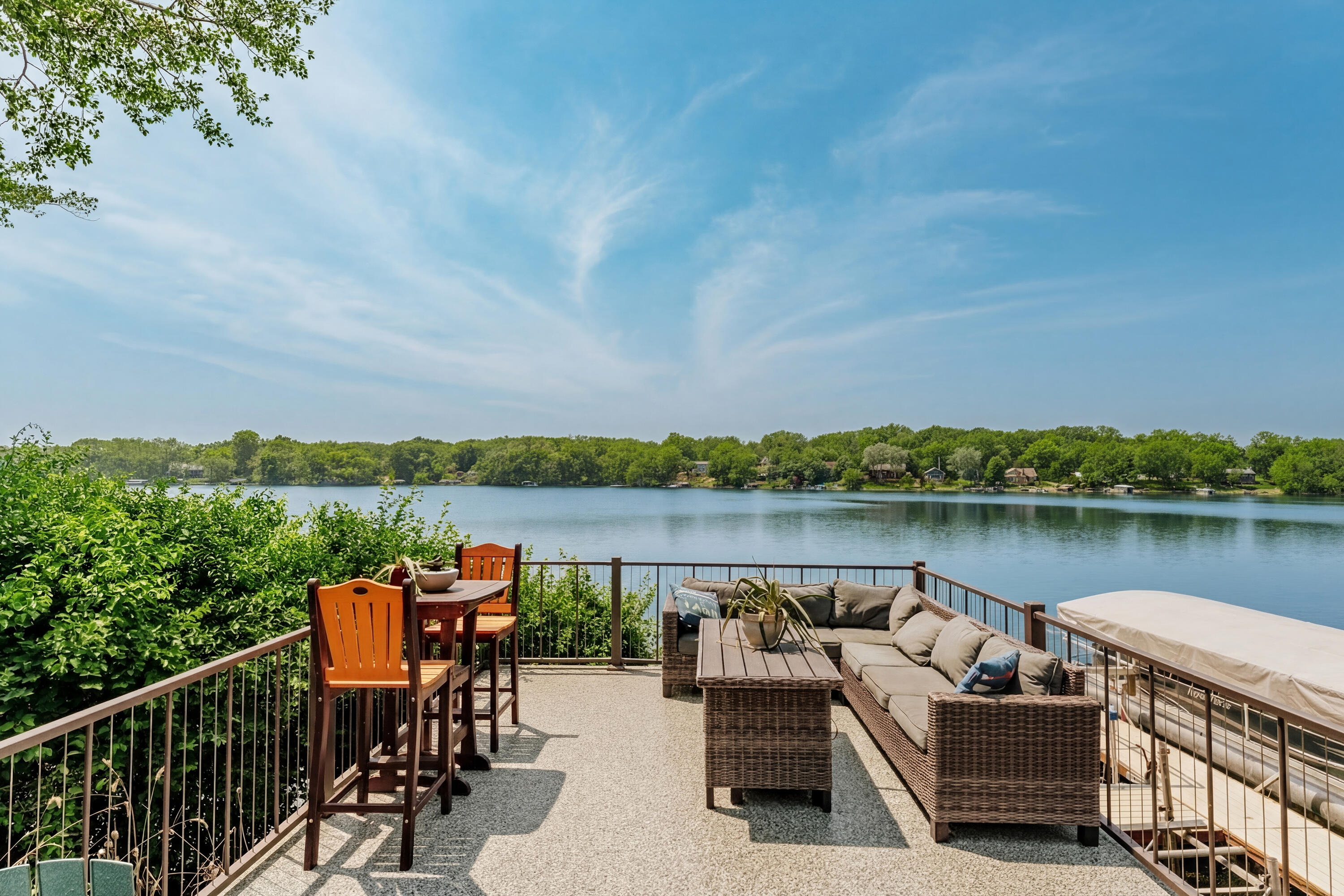 5420 West Peninsula Road Waterford, WI 53185 - Photo 7 of 65 Deck above the Boathouse