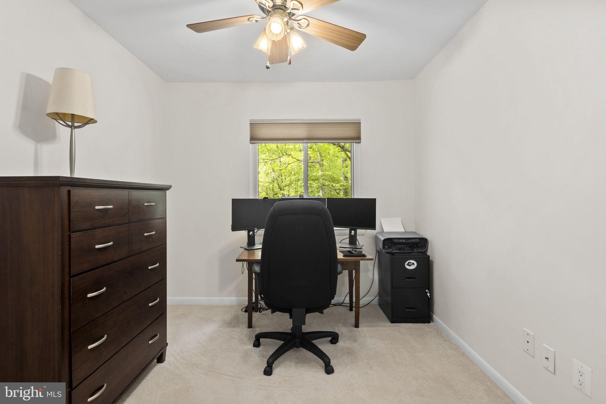 11740 Decade Court Reston, VA 20191 - Photo 31 of 44 Bedroom 3 w/ ceiling fan & cordless shades