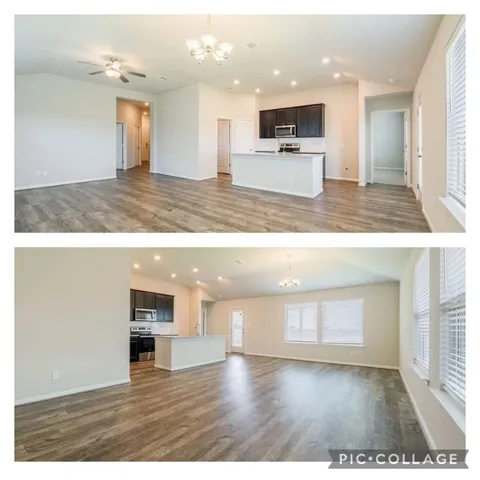 a view interior of a house and kitchen with sink