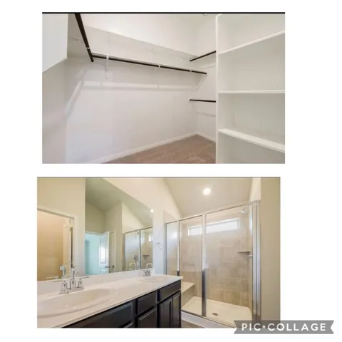 a view of a bathroom with a shower