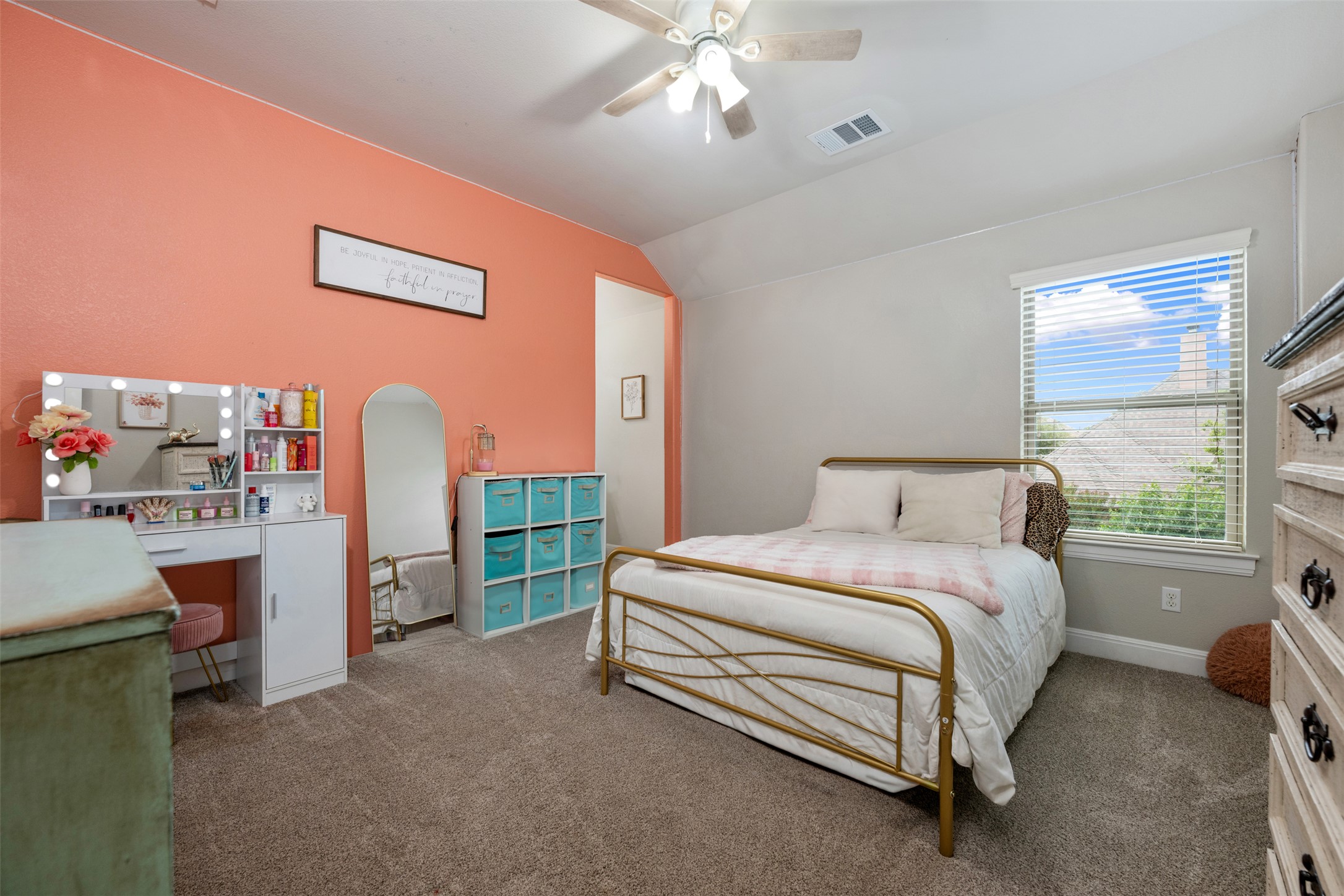 3021 Wedgescale Pass Leander, TX 78641 - Photo 25 of 40 a bedroom with bed and a large window