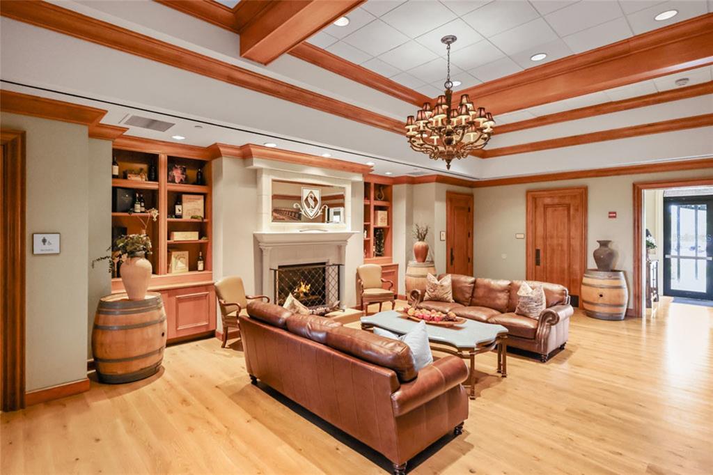 7346 Edenmore Street Lakewood Ranch, FL 34202 - Photo 61 of 70 a living room with furniture and a fireplace