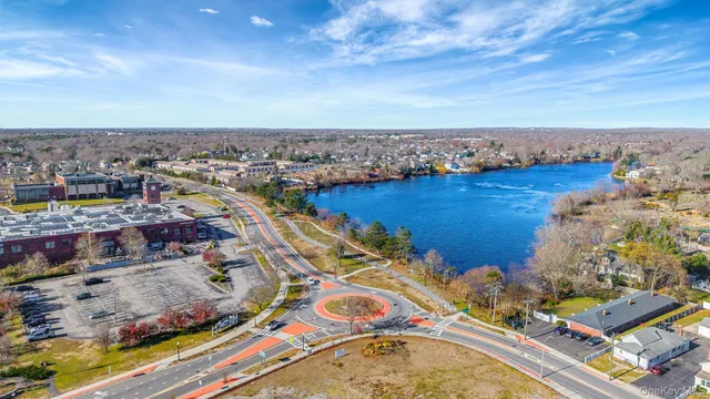 an aerial view of a city with lots of residential buildings