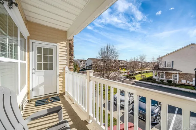 a view of city from a balcony