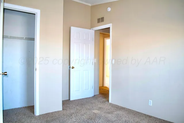 a view of a room with door