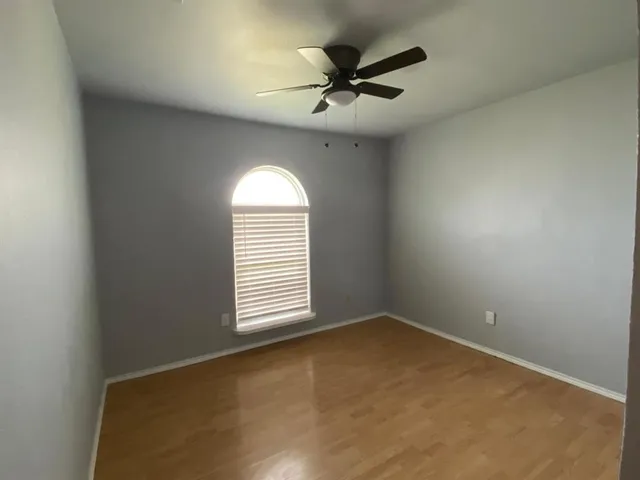 an empty room with a window