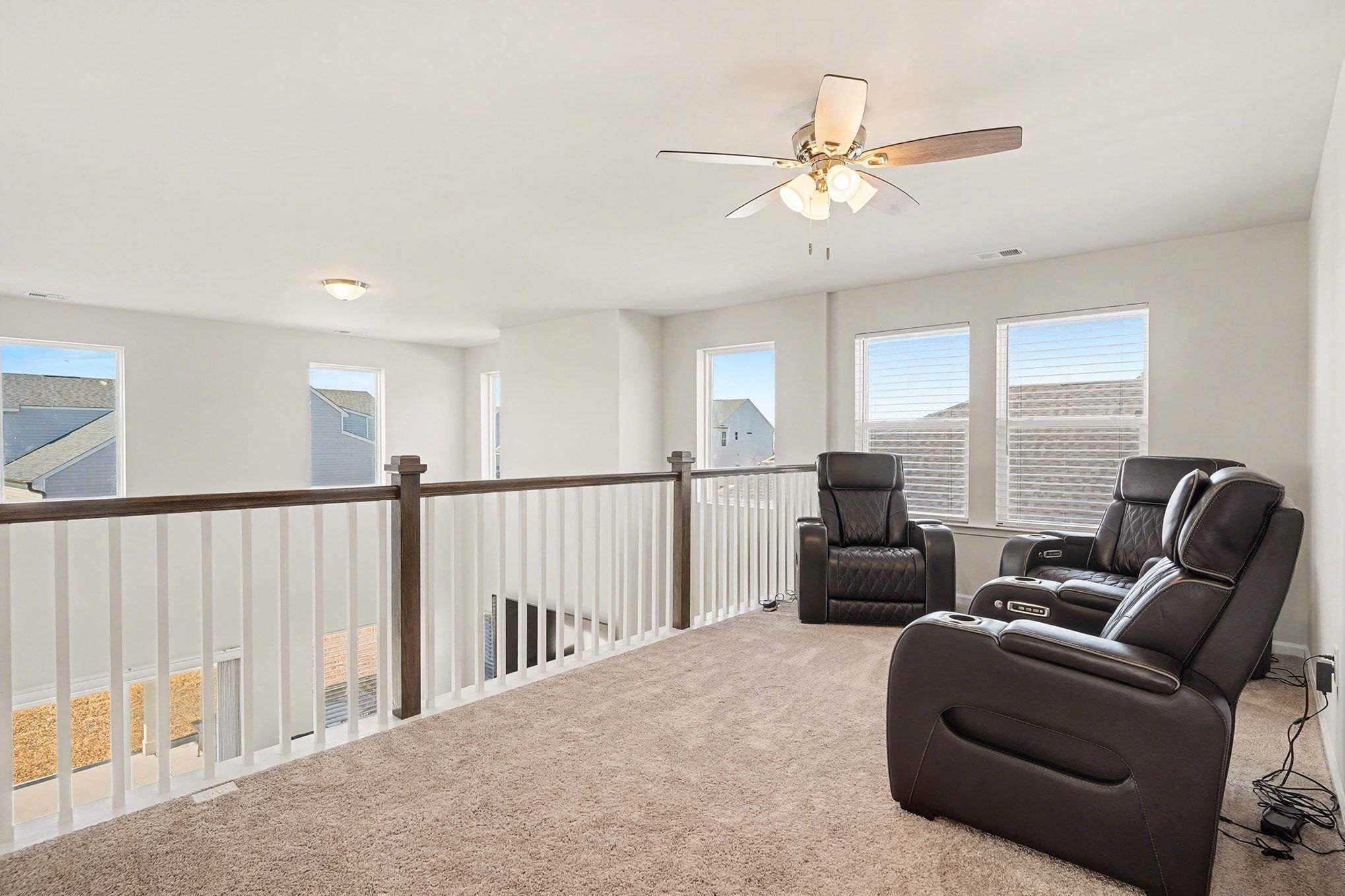 3005 Palma Way Myrtle Beach, SC 29579 - Photo 17 of 30 Living area with carpet and ceiling fan