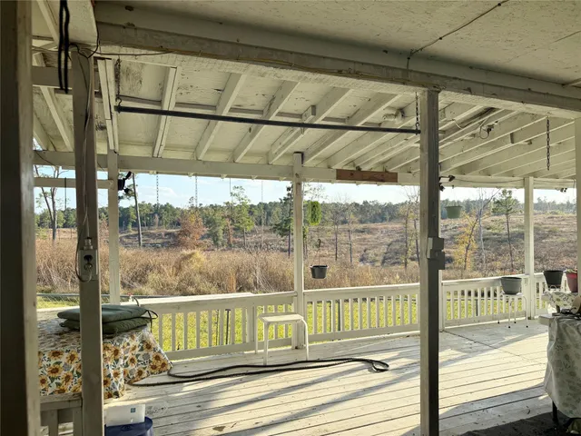 a view of a street from a balcony