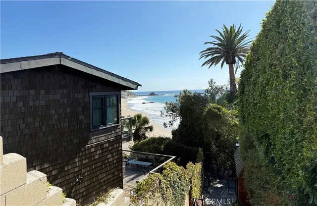 a view of an ocean beach