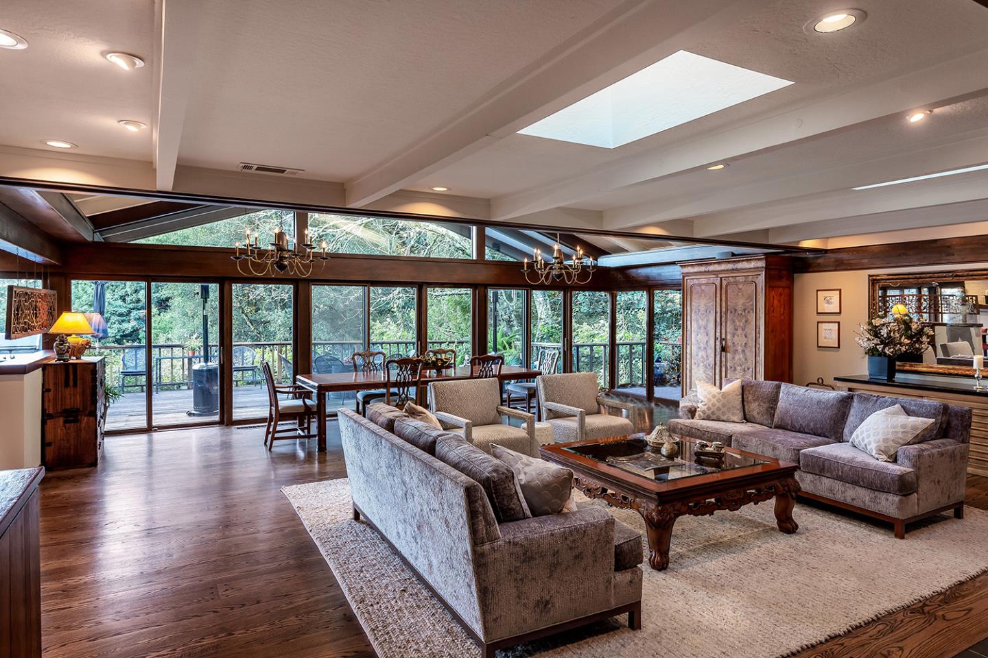 1255 La Honda Road Woodside, CA 94062 - Photo 12 of 26 a living room with furniture and a large window