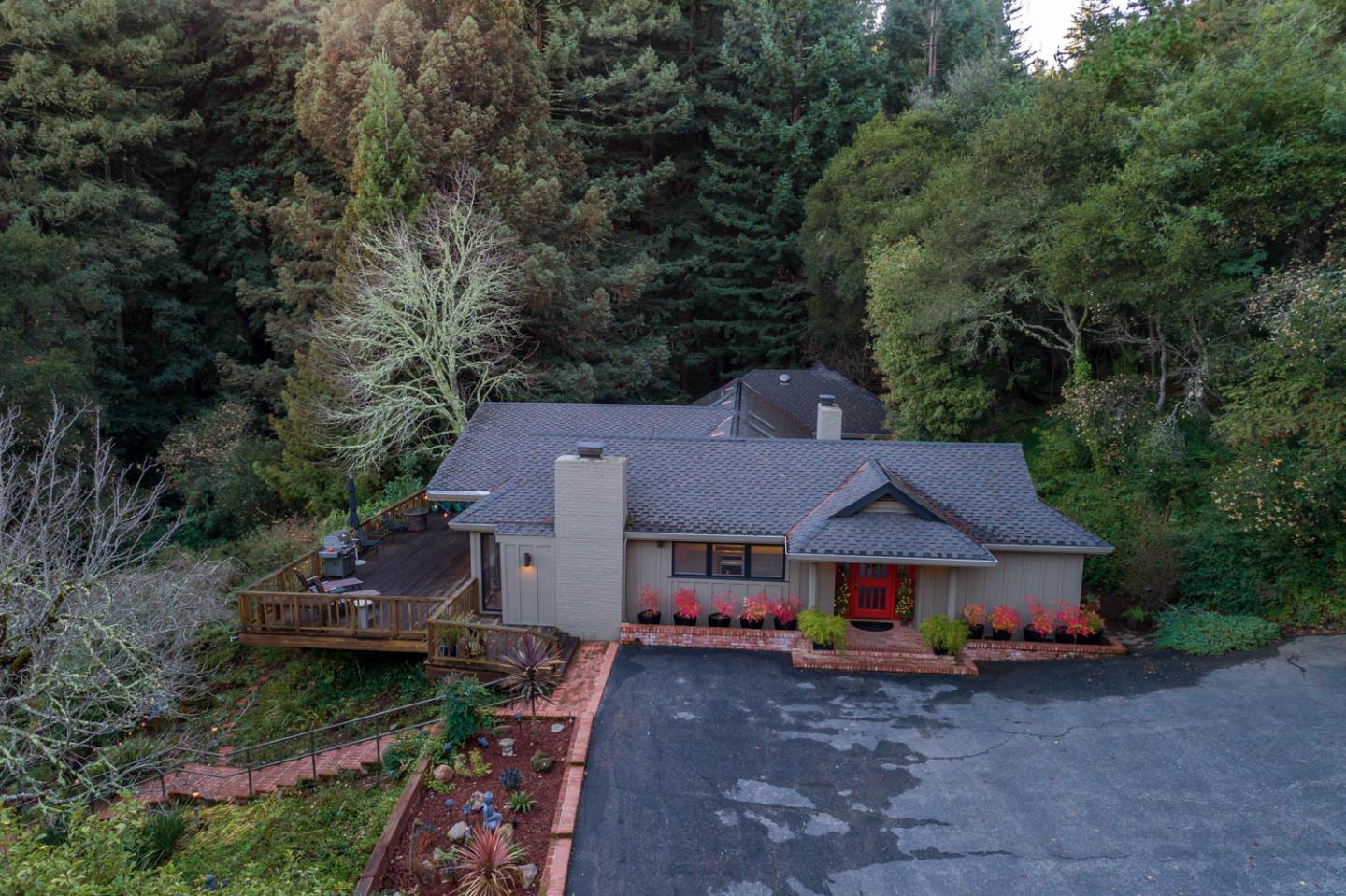 1255 La Honda Road Woodside, CA 94062 - Photo 4 of 26 an aerial view of a house