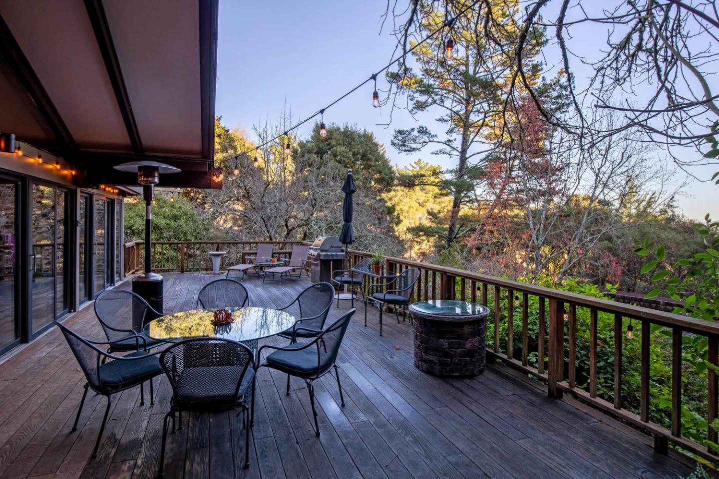 1255 La Honda Road Woodside, CA 94062 - Photo 6 of 26 a view of a chairs and table in the balcony