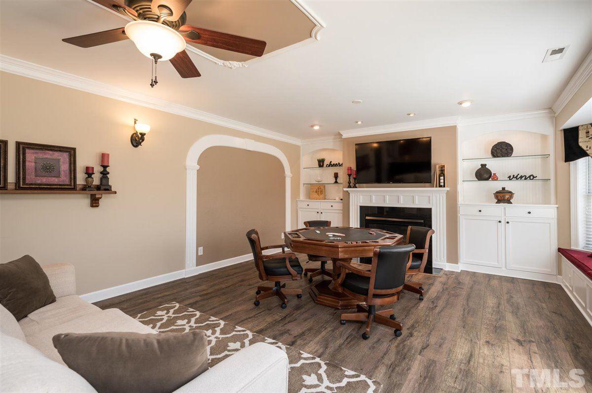 3100 Pyxis Court Raleigh, NC 27614 - Photo 15 of 30 Who's hosting poker night and game night? You are! Luxury vinyl plank flooring throughout most of the basement and a 3rd fireplace!
