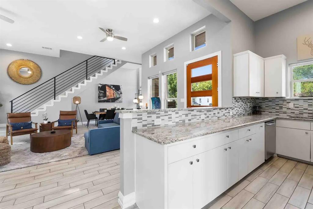 3807 Vilbig Road Dallas, TX 75212 - Photo 11 of 40 a kitchen with a stove and a sink