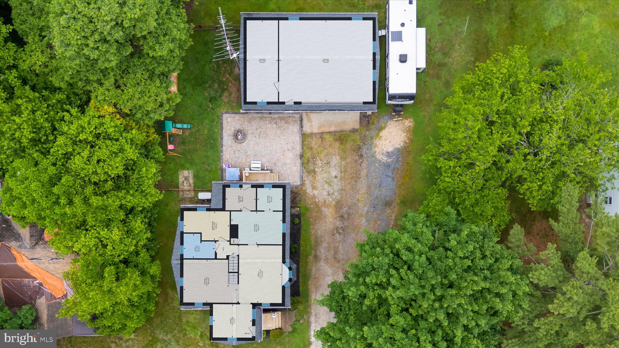 11994 Cordova Road Cordova, MD 21625 - Photo 44 of 57 an aerial view of residential house with outdoor space and trees all around
