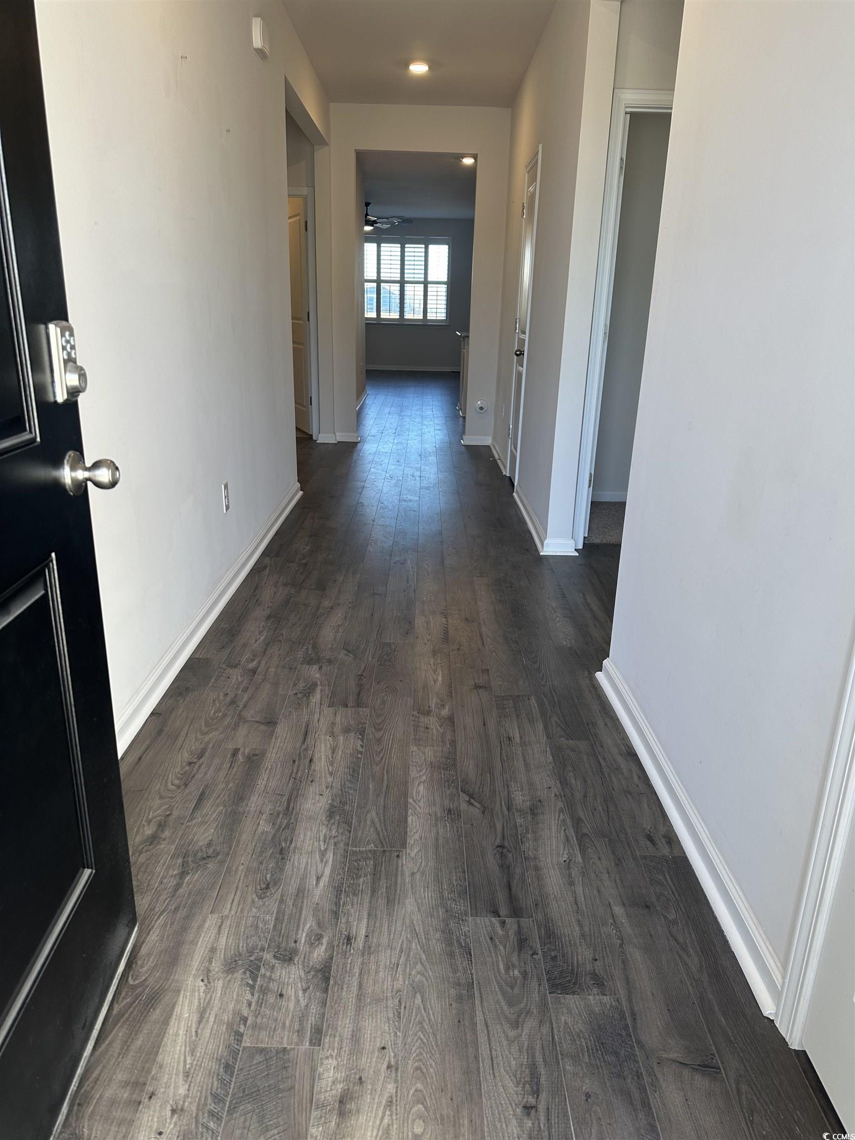 3789 Bells Lk Circle Longs, SC 29568 - Photo 2 of 26 Hallway featuring dark wood finished floors