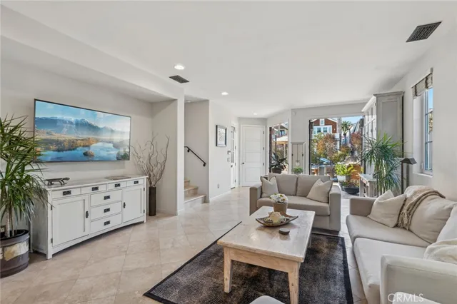 a view of balcony with furniture