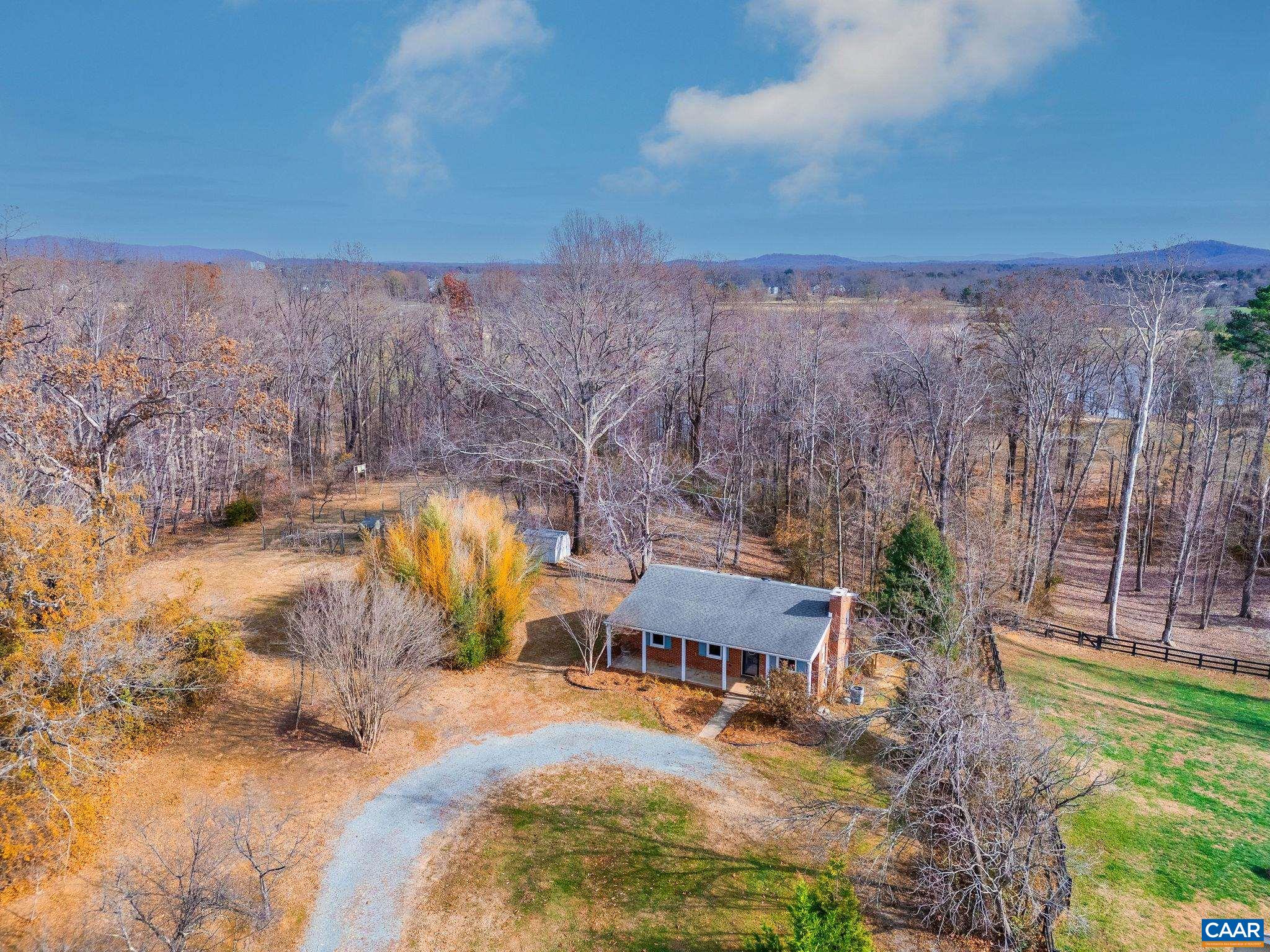 569 Half Mile Branch Road Crozet, VA 22932 - Photo 2 of 35 an aerial view of residential house with outdoor space