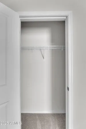 a close view of a closet