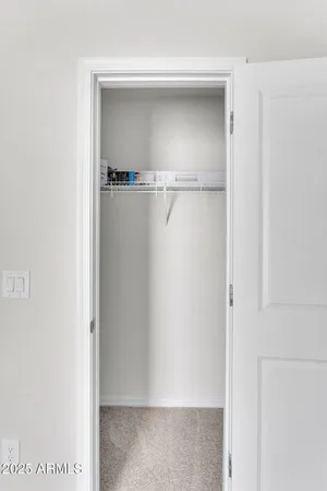 a close view of closet