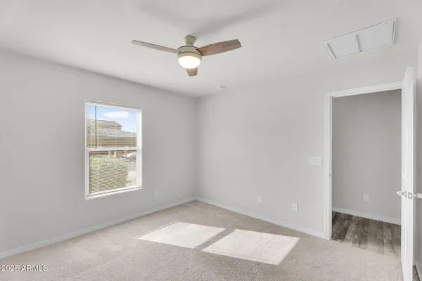 an empty room with a window