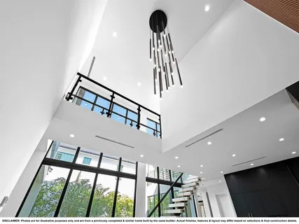 a view of an empty room with glass door