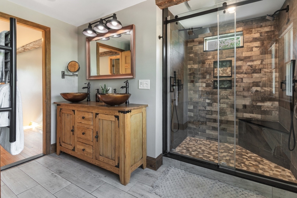 3 Webster Avenue Methuen, MA 01844 - Photo 7 of 34 a bathroom with a double vanity sink mirror and shower