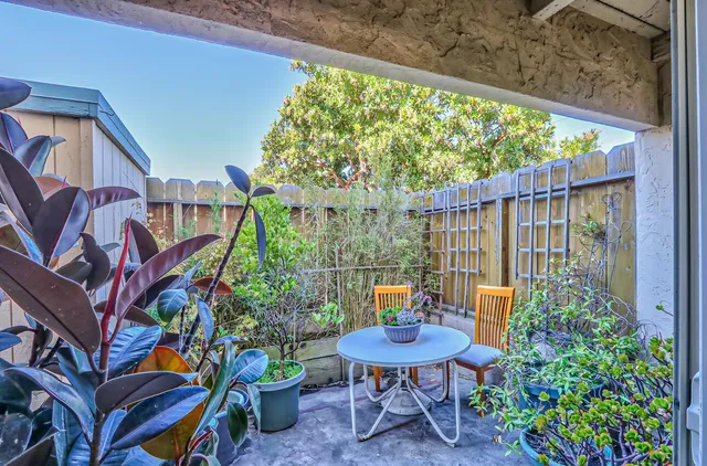 a view of a outdoor seating area