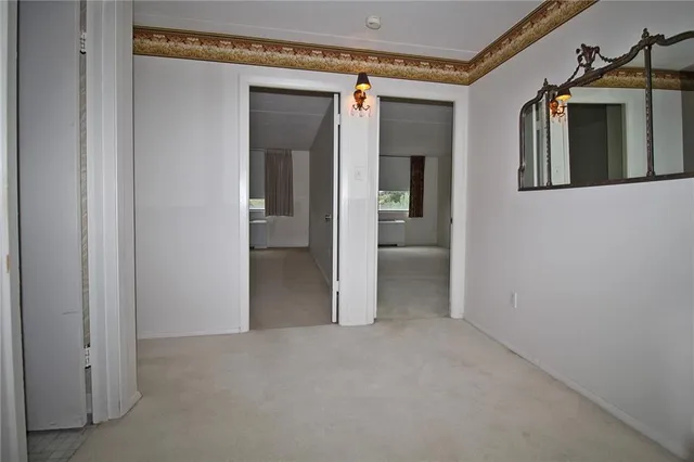 an empty room with a window