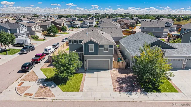 a aerial view of a house
