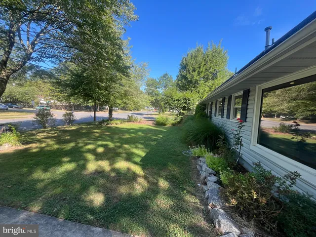 a view of backyard with green space