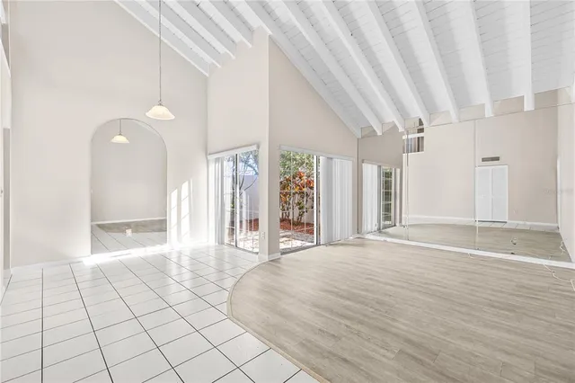 a view of an empty room and window