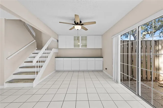 a view of an entryway with a fireplace
