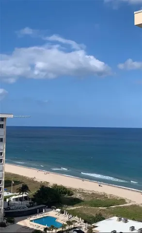 a view of yard with ocean view