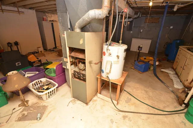 a view of storage and utility room