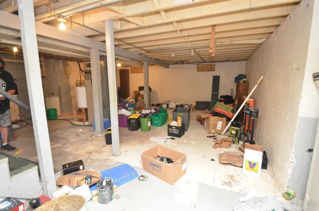 a view of storage and utility room