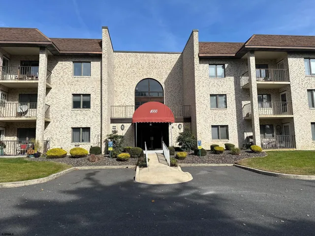 a front view of a building with street