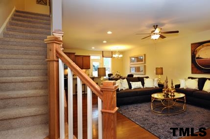 2430 Pecan Ridge Way Apex, NC 27502 - Photo 6 of 23 Looking from the foyer into your very open & livable great room/kitchen/dining area! Not actual home - photo is of model home.