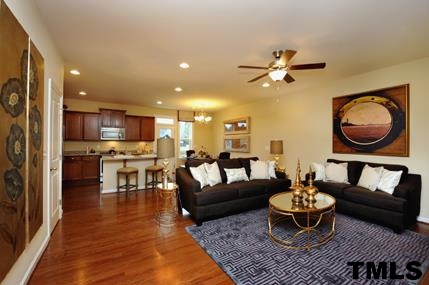 2430 Pecan Ridge Way Apex, NC 27502 - Photo 8 of 23 Just another view of the gorgeous and open living space. Perfect for entertaining! Actual home will also have hardwoods throughout the 1st floor. Not actual home - photo is of model home.