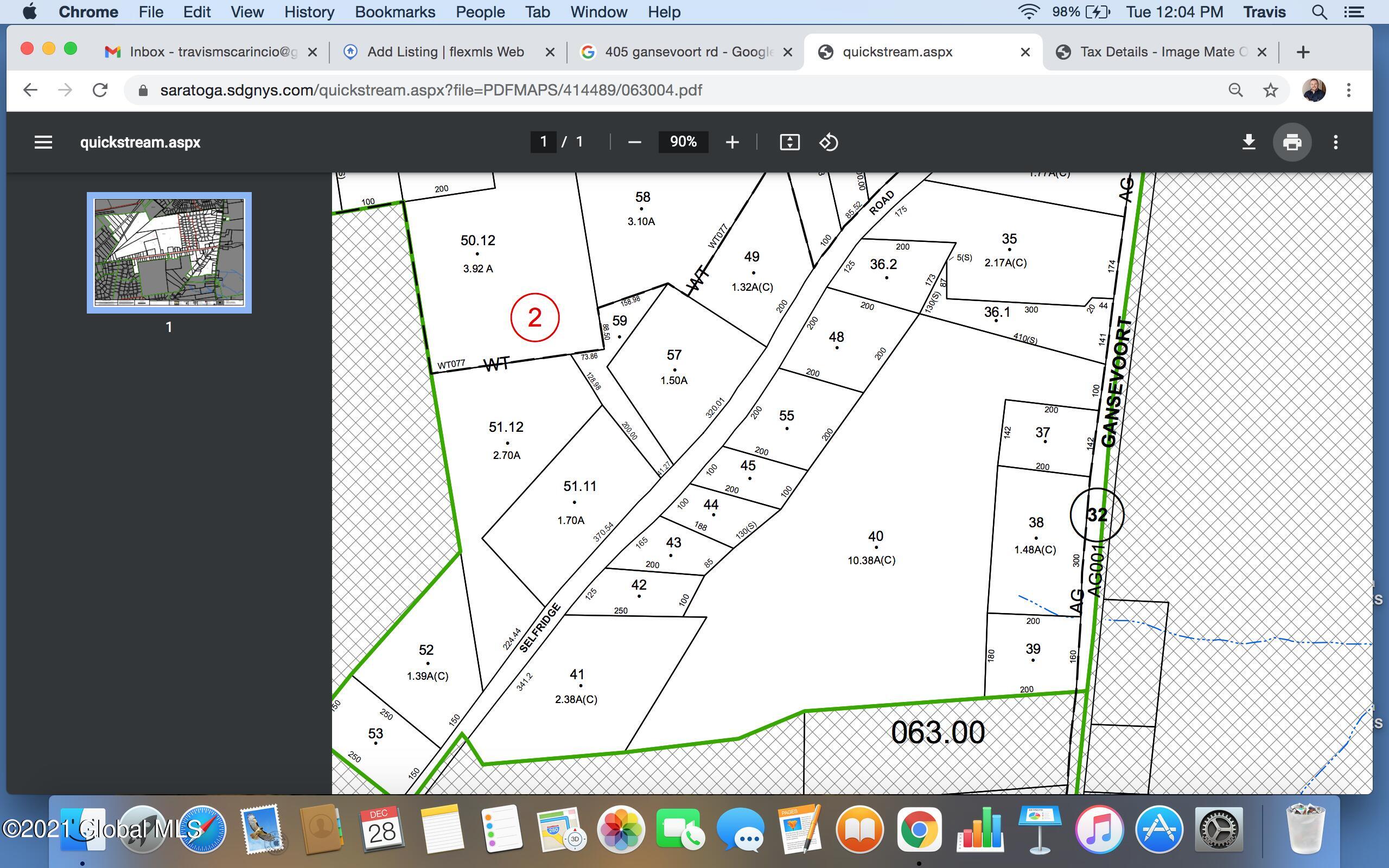 405 Gansevoort Road Moreau, NY 12828 - Photo 13 of 14 Vacant Land Tax Map