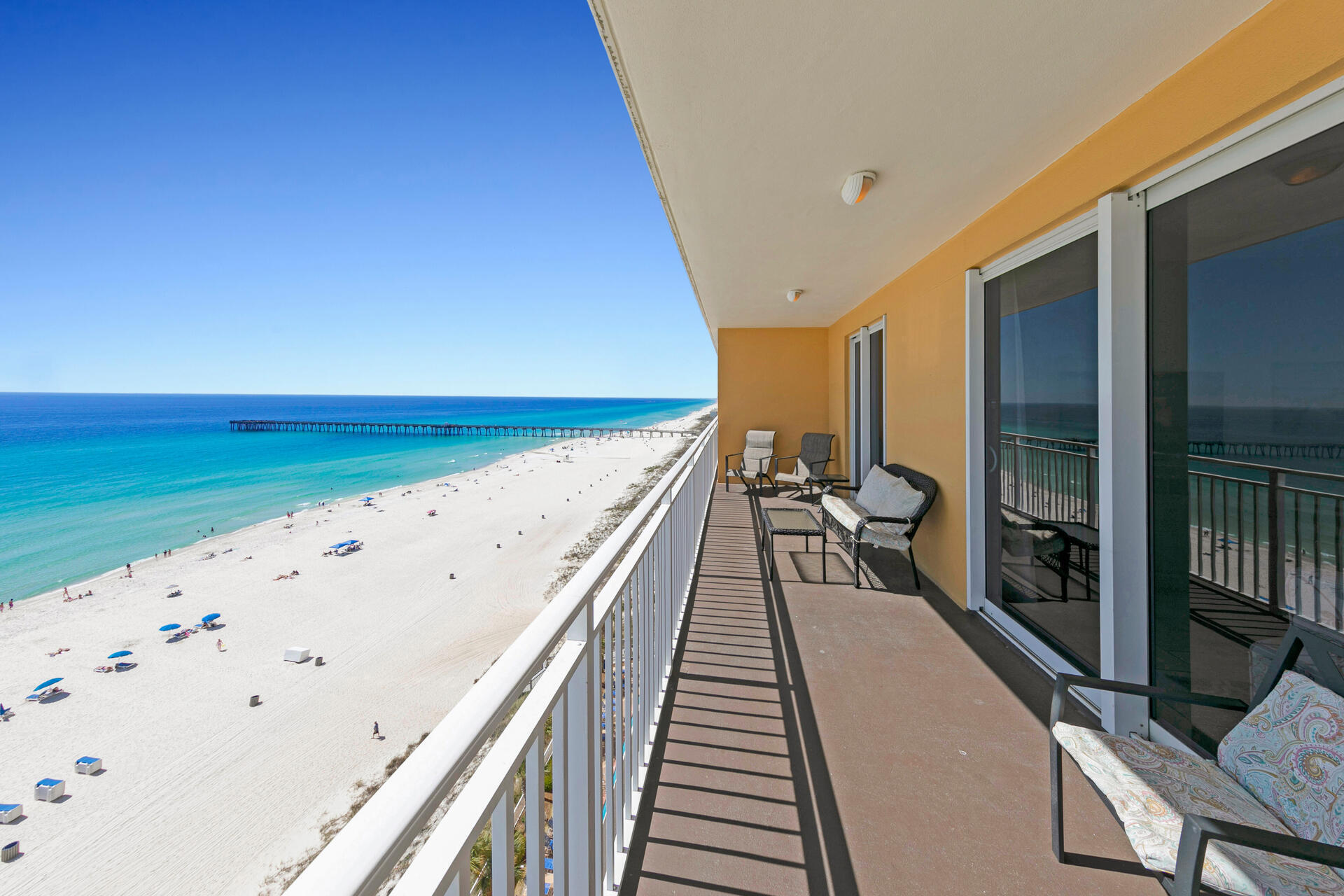12011 Front Beach Road, Unit 701 Panama City Beach, FL 32407 - Photo 37 of 42 a view of swimming pool from balcony