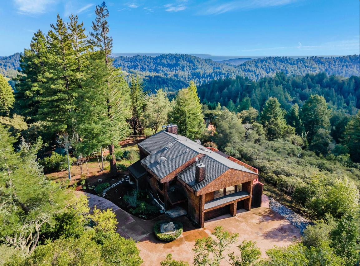 17070 Lon Road Los Gatos, CA 95033 - Photo 52 of 56 an aerial view of a house with a yard