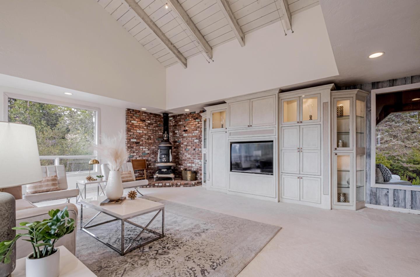 17070 Lon Road Los Gatos, CA 95033 - Photo 9 of 56 a living room with furniture large window and flat screen tv