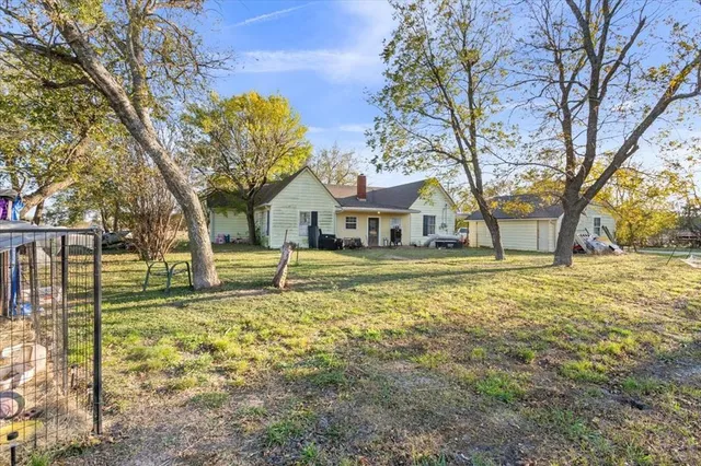 a view of the trees with big yard