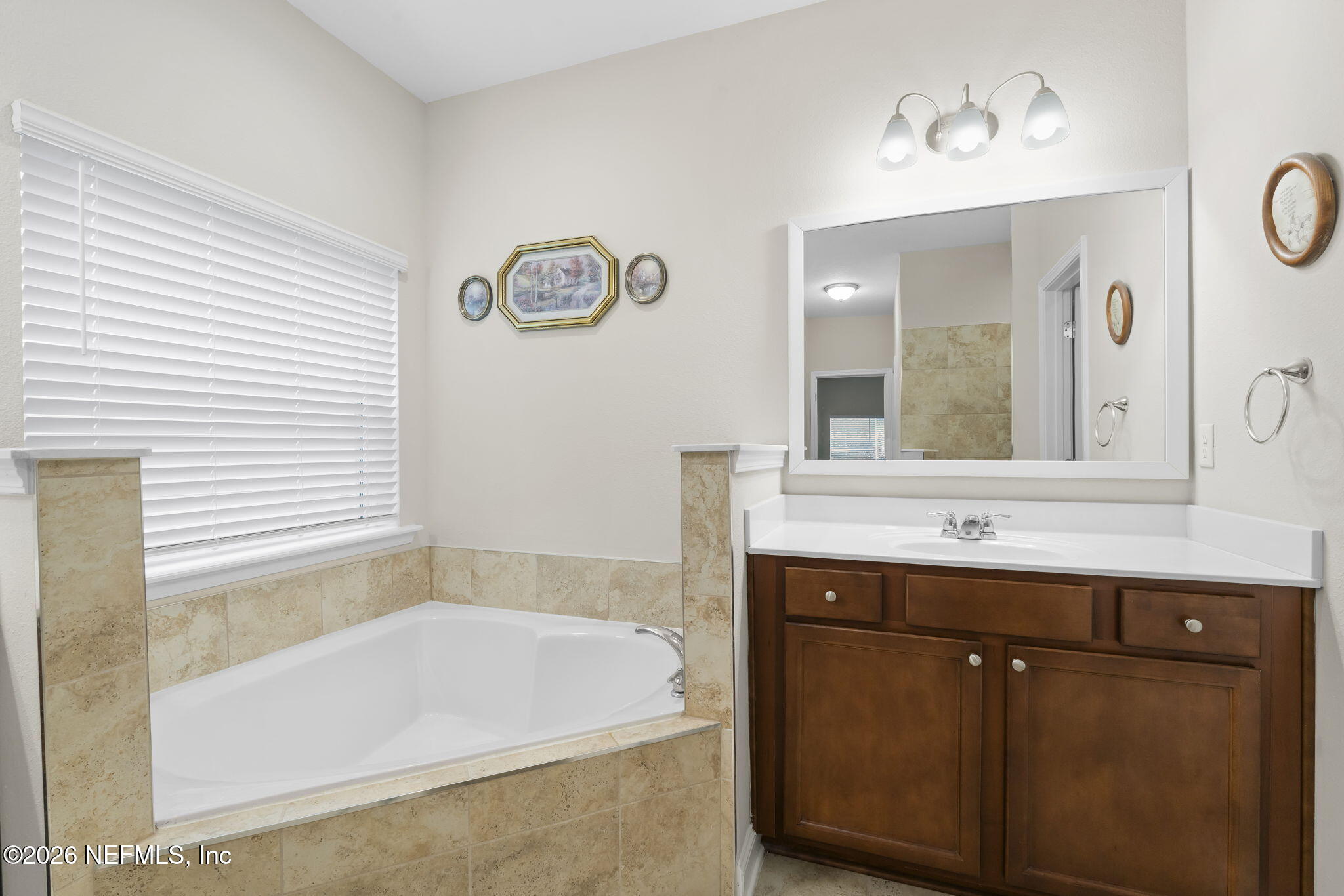 620 Ivory Palm Road Orange Park, FL 32073 - Photo 27 of 53 a bathroom with a bathtub sink and mirror