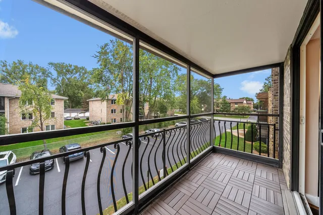 a view of city from a balcony