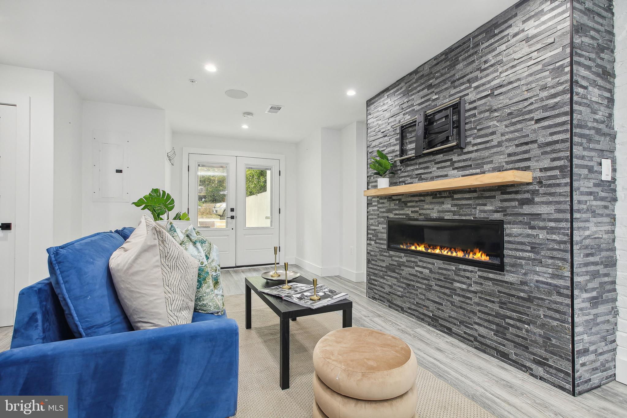 1130 Columbia Road Northwest, Unit 1 Washington, DC 20009 - Photo 5 of 20 Living Room with Fireplace