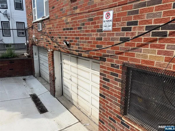 a view of a brick building